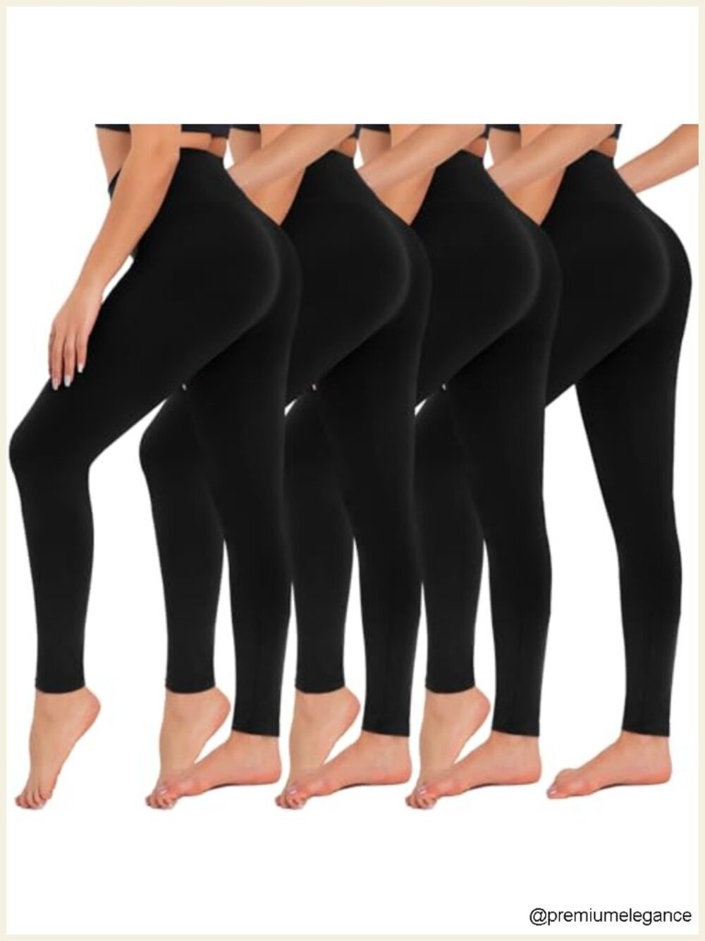 4 Pack High Waisted Tummy Control Yoga Leggings Workout Gym Plus Size